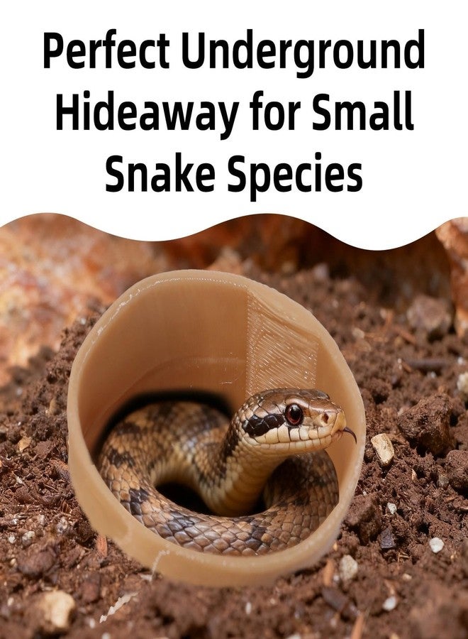 Hollima Reptile Underground Corner Cave Viewing Hide Lizard Hognose Leopard Snake Gecko Hideout Habitat Tank Enrichment Reptile Decoration Accessories Toys Ornaments Supplies - Image 4